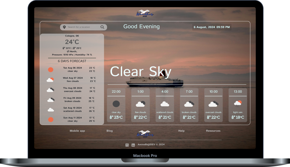 Using axios & OpenWeather API